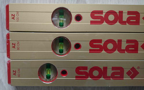 3er Set Sola AZ Wasserwaage Gold Länge 60-100 cm