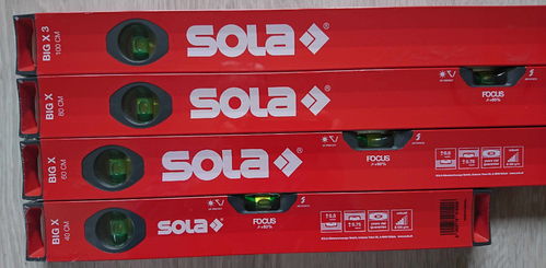 4er Set Sola BIG X Wasserwaage Länge 40-100 cm