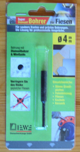 Diamantbohrer Feinsteinzeug 4 mm nass Abverkauf