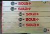 6er Set Sola AZ3 Wasserwaage Gold Länge 80-200 cm 3 Libellen